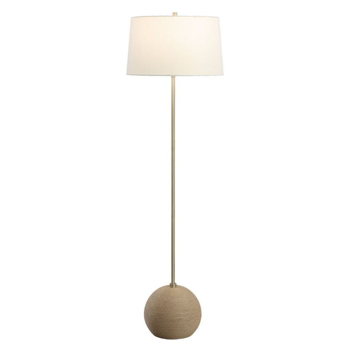 Uttermost 30199-1 One Light Floor Lamp, Antique Brass