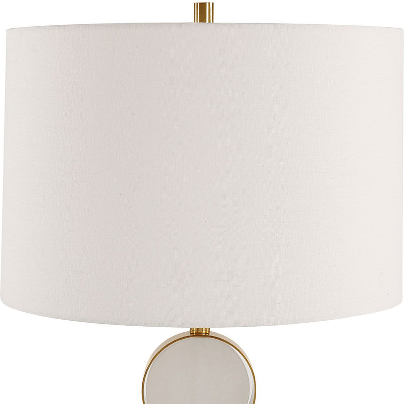Uttermost 30202-1 One Light Table Lamp, Brushed Brass