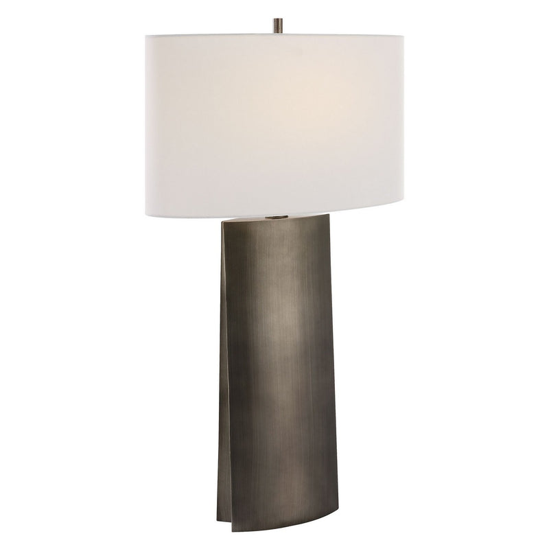 Uttermost 30204 One Light Table Lamp, Dark Steel Gray