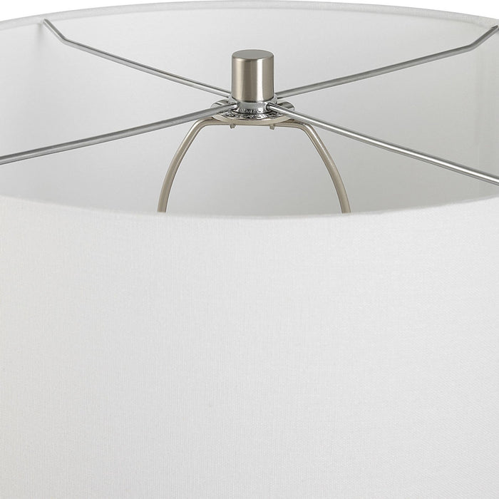 Uttermost 30228 One Light Table Lamp, Brushed Nickel