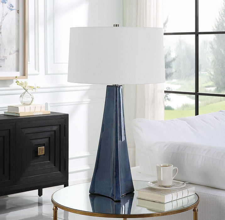 Uttermost 30229 One Light Table Lamp, Brushed Nickel