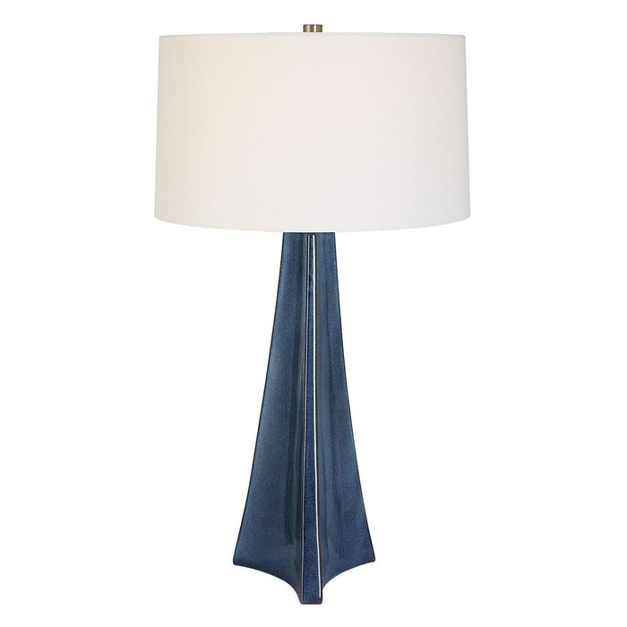 Uttermost 30229 One Light Table Lamp, Brushed Nickel