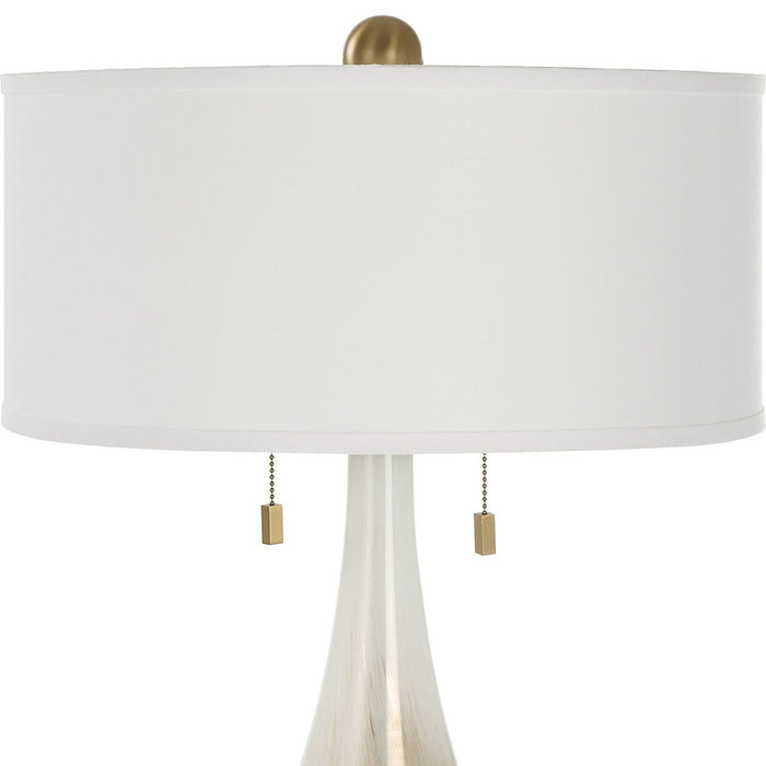 Uttermost 30231 Two Light Table Lamp, Brushed Brass
