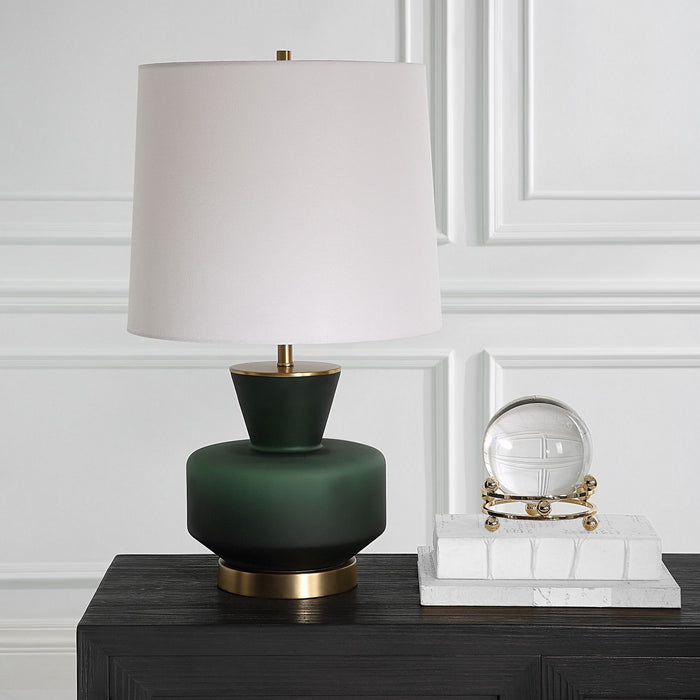 Uttermost 30232-1 One Light Table Lamp, Antiqued Brass