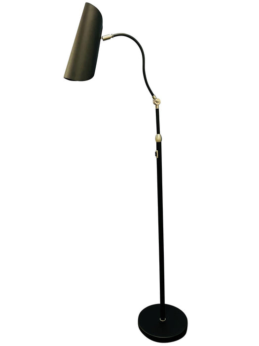 House of Troy L300-BLKSN LED Floor Lamp, Black/Satin Nickel
