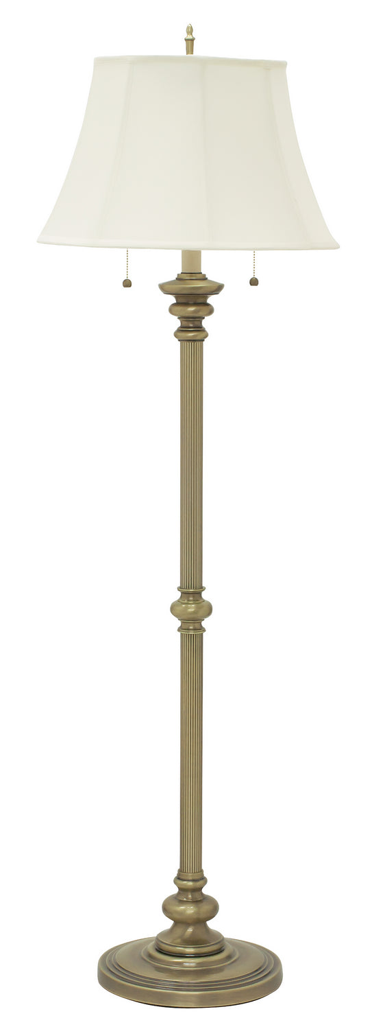 House of Troy N601-AB Two Light Floor Lamp, Antique Brass