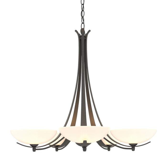 Hubbardton Forge 101261-SKT-20-GG0123 Five Light Chandelier, Natural Iron