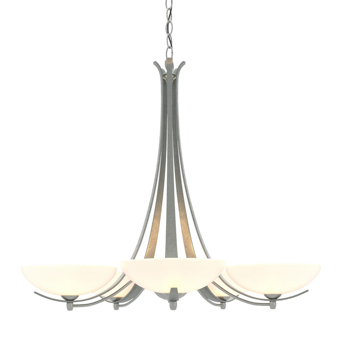 Hubbardton Forge 101261-SKT-82-GG0123 Five Light Chandelier, Vintage Platinum