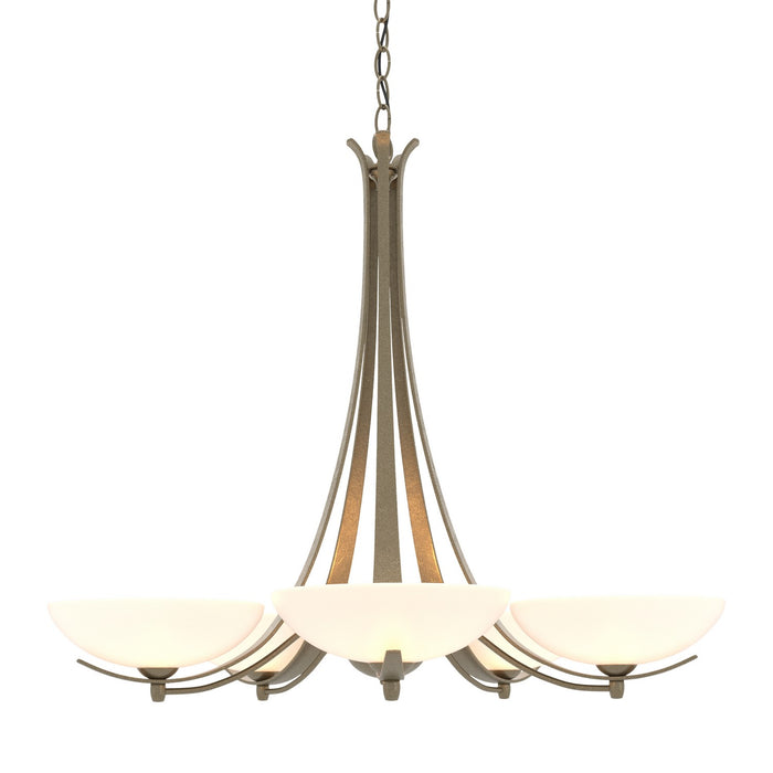 Hubbardton Forge 101261-SKT-84-GG0123 Five Light Chandelier, Soft Gold