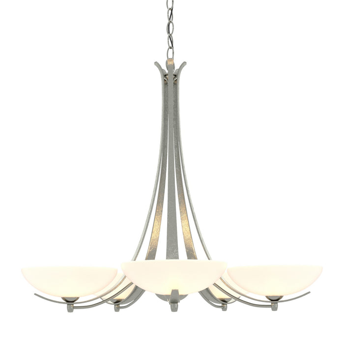 Hubbardton Forge 101261-SKT-85-GG0123 Five Light Chandelier, Sterling