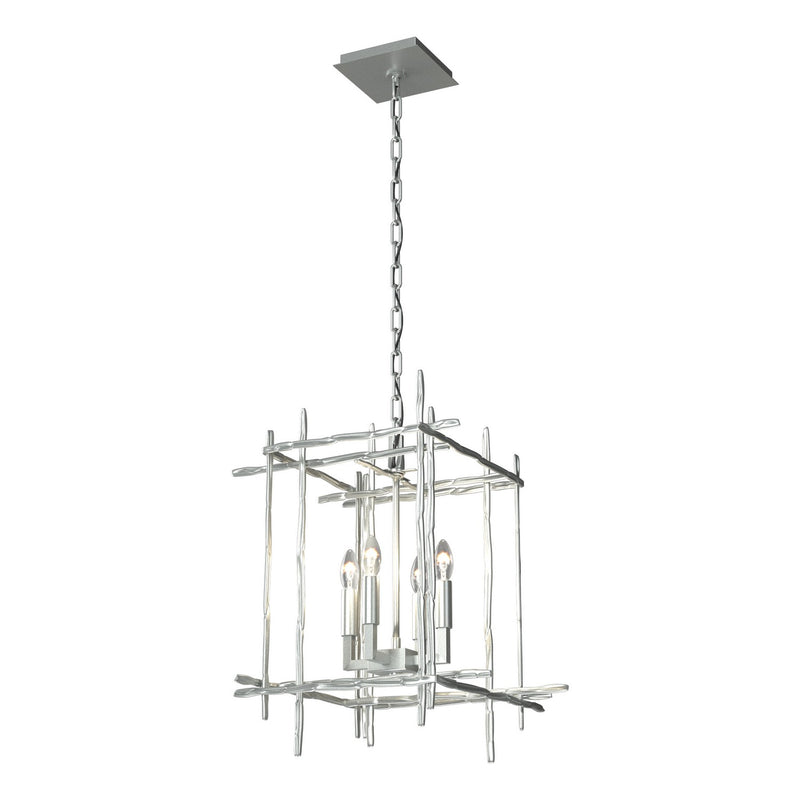 Hubbardton Forge 101315-SKT-82 Four Light Chandelier, Vintage Platinum