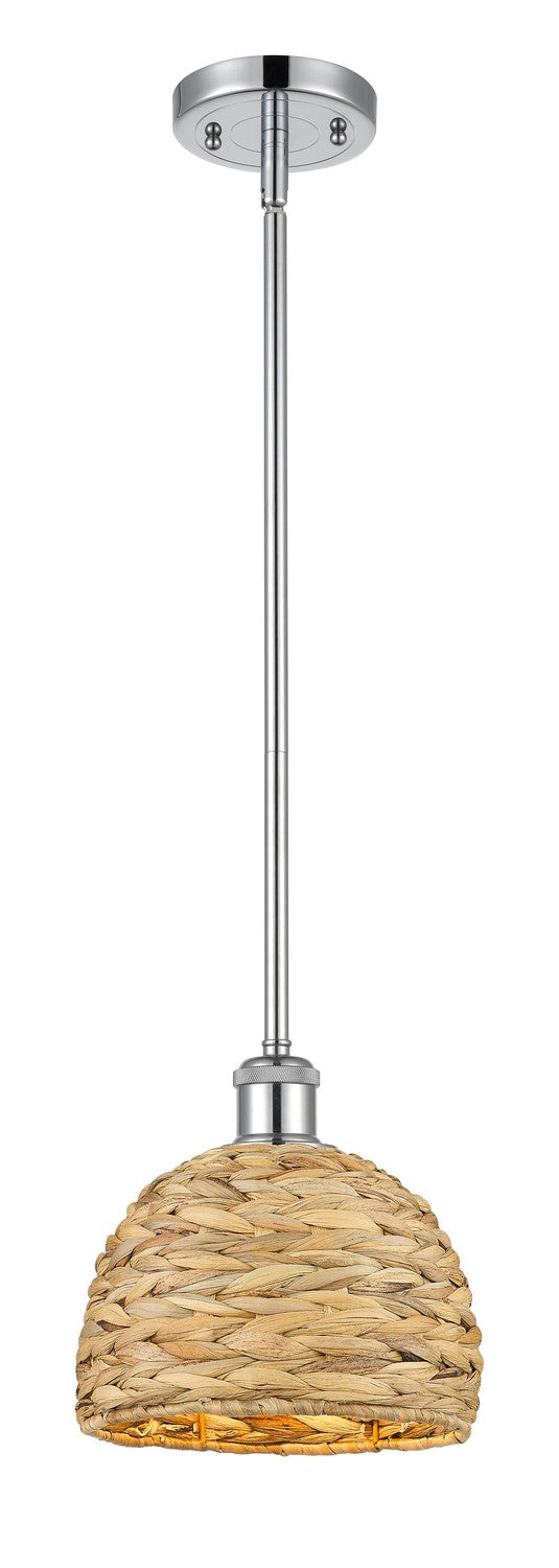 Innovations 516-1S-PC-RBD-8-NAT One Light Pendant, Polished Chrome