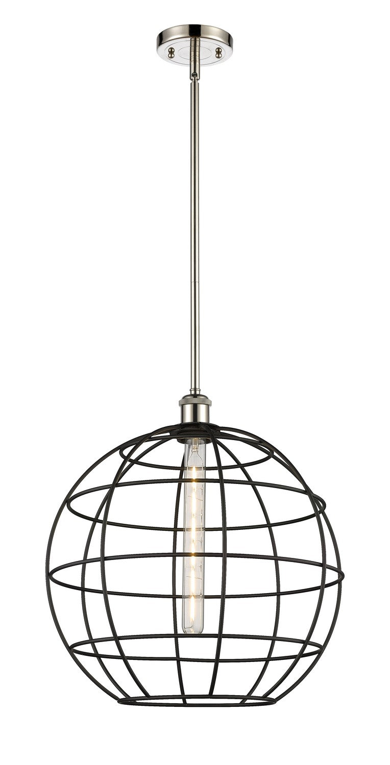 Innovations 516-1S-PN-CE-16-BK LED Pendant, Polished Nickel