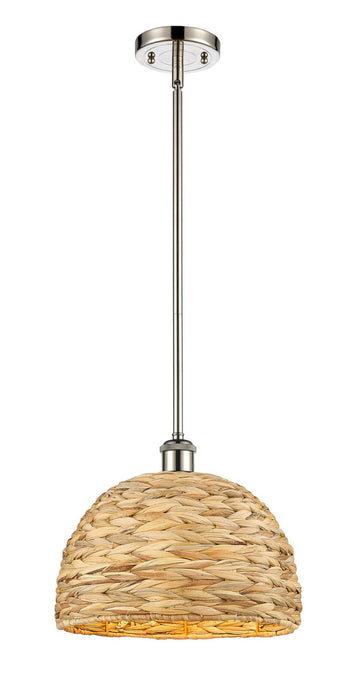 Innovations 516-1S-PN-RBD-12-NAT One Light Pendant, Polished Nickel