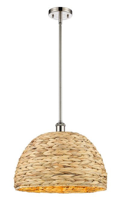 Innovations 516-1S-PN-RBD-16-NAT One Light Pendant, Polished Nickel