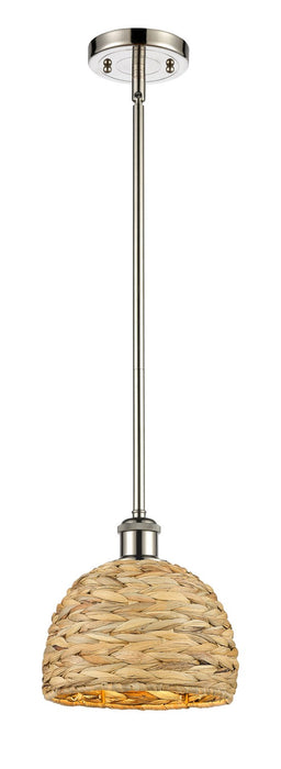 Innovations 516-1S-PN-RBD-8-NAT One Light Pendant, Polished Nickel