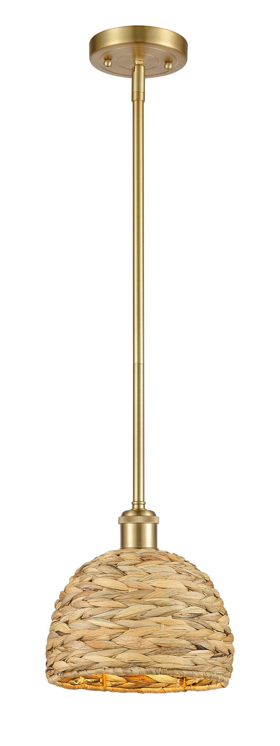 Innovations 516-1S-SG-RBD-8-NAT One Light Pendant, Satin Gold