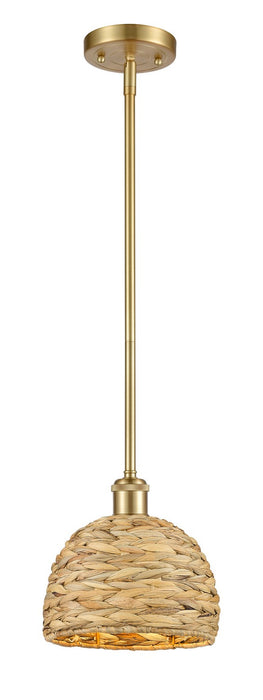 Innovations 516-1S-SG-RBD-8-NAT One Light Pendant, Satin Gold