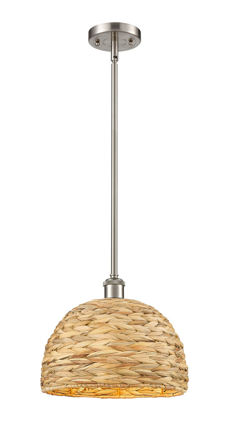 Innovations 516-1S-SN-RBD-12-NAT One Light Pendant, Satin Nickel