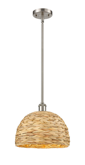 Innovations 516-1S-SN-RBD-12-NAT One Light Pendant, Satin Nickel