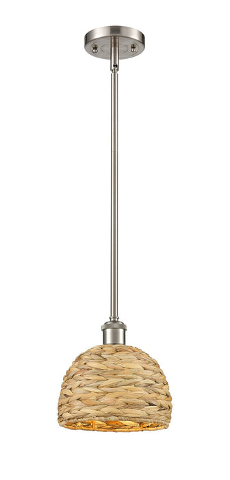 Innovations 516-1S-SN-RBD-8-NAT One Light Pendant, Satin Nickel
