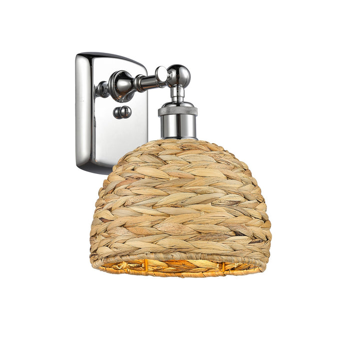 Innovations 516-1W-PC-RBD-8-NAT One Light Wall Sconce, Polished Chrome