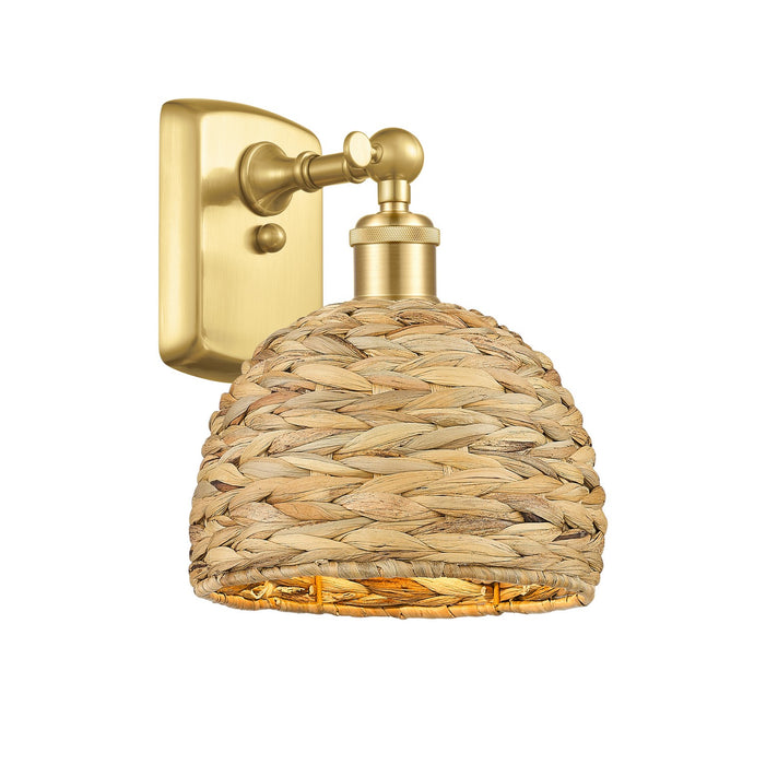 Innovations 516-1W-SG-RBD-8-NAT One Light Wall Sconce, Satin Gold