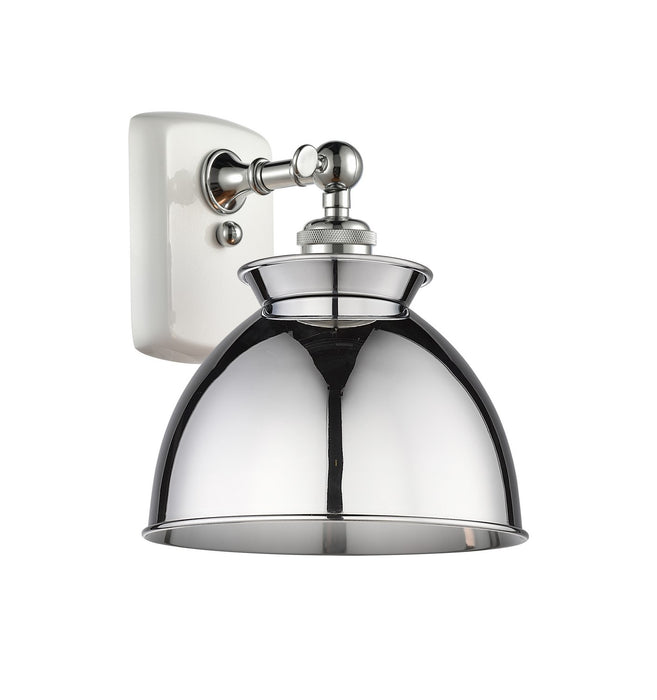 Innovations 516-1W-WPC-M14-PC One Light Wall Sconce, White Polished Chrome