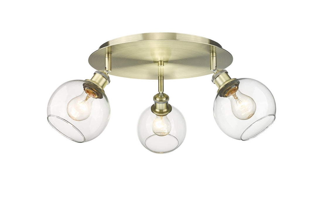 Innovations 516-3C-AB-G122-6 Three Light Flush Mount, Antique Brass
