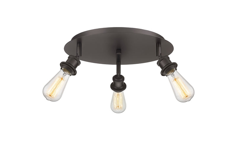 Innovations 516-3C-OB Three Light Flush Mount, Oil Rubbed Bronze