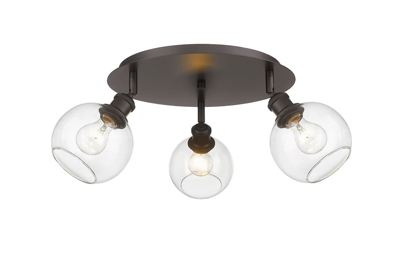 Innovations 516-3C-OB-G122-6 Three Light Flush Mount, Oil Rubbed Bronze