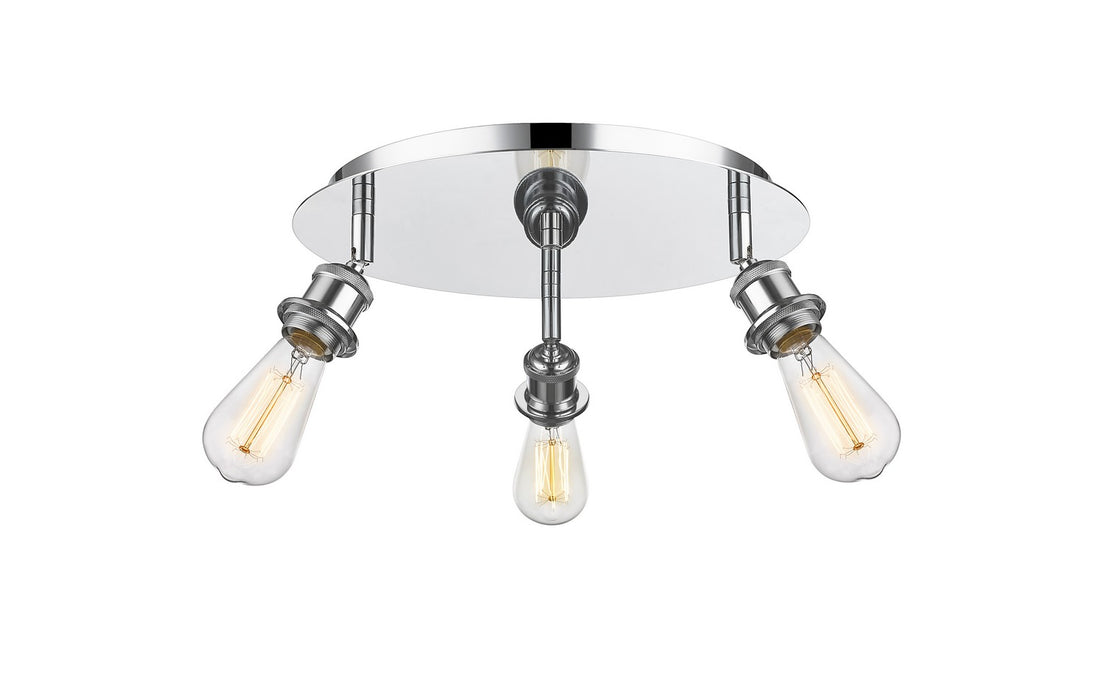 Innovations 516-3C-PC Three Light Flush Mount, Polished Chrome