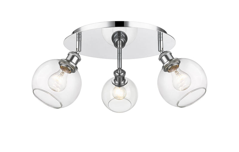 Innovations 516-3C-PC-G122-6 Three Light Flush Mount, Polished Chrome