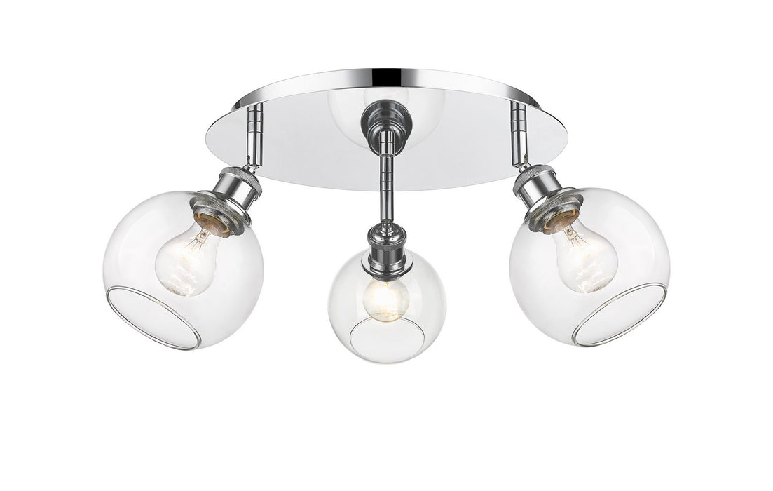 Innovations 516-3C-PC-G122-6 Three Light Flush Mount, Polished Chrome