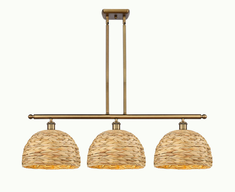Innovations 516-3I-BB-RBD-12-NAT Three Light Pendant, Brushed Brass