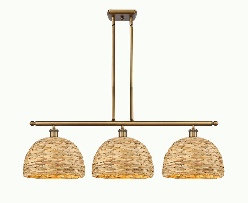 Innovations 516-3I-BB-RBD-12-NAT Three Light Pendant, Brushed Brass