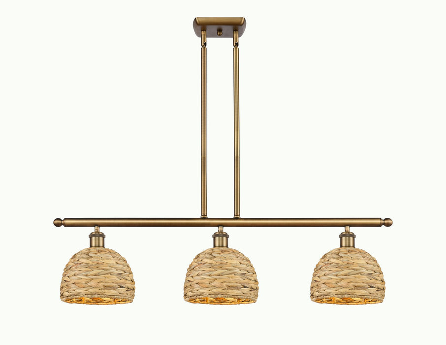 Innovations 516-3I-BB-RBD-8-NAT Three Light Pendant, Brushed Brass
