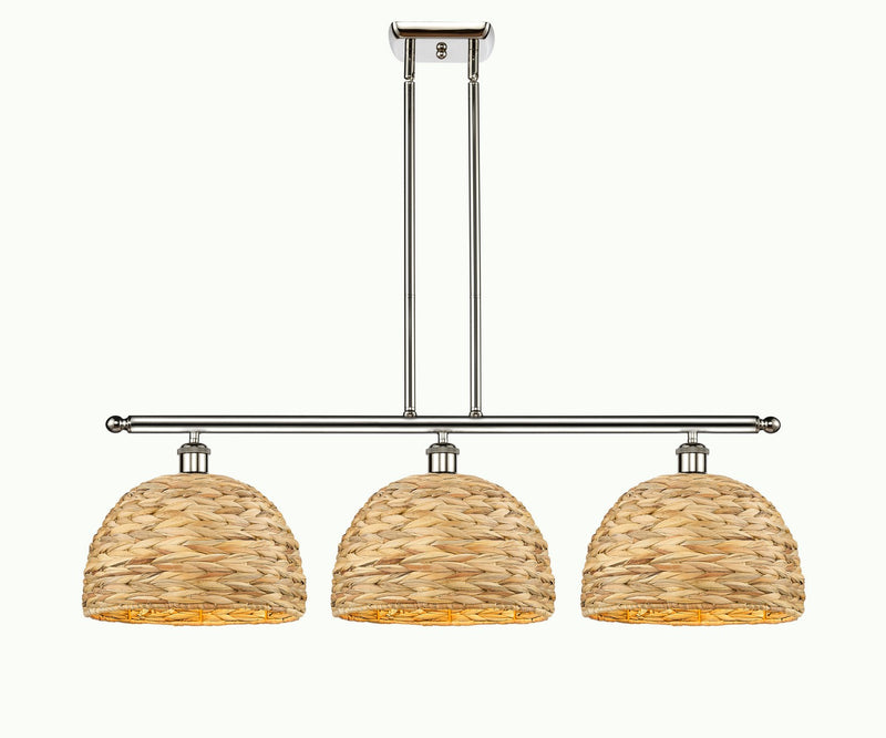Innovations 516-3I-PN-RBD-12-NAT Three Light Pendant, Polished Nickel