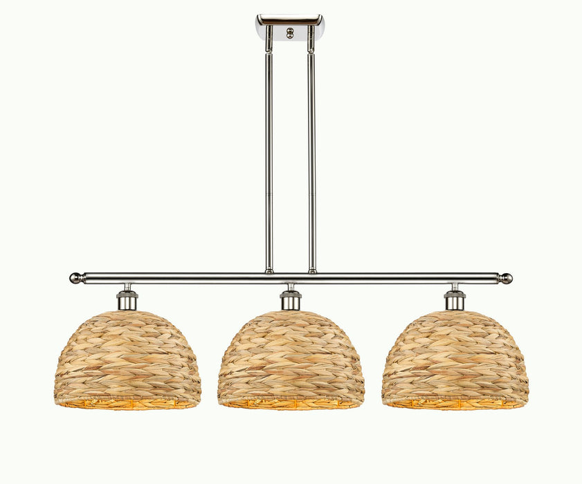 Innovations 516-3I-PN-RBD-12-NAT Three Light Pendant, Polished Nickel