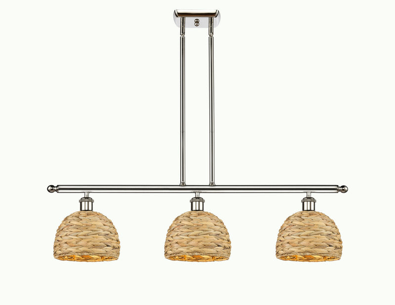 Innovations 516-3I-PN-RBD-8-NAT Three Light Pendant, Polished Nickel