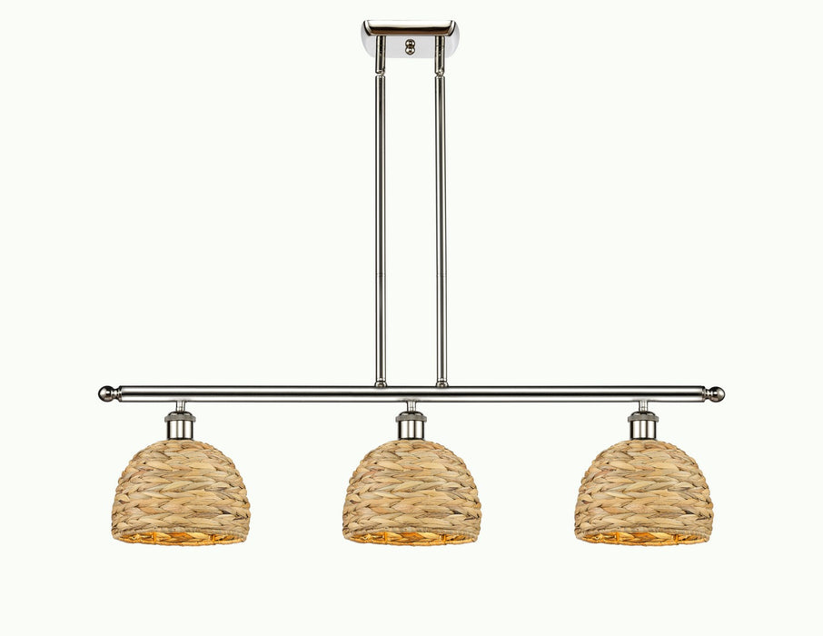 Innovations 516-3I-PN-RBD-8-NAT Three Light Pendant, Polished Nickel