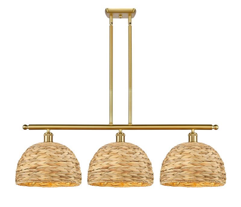 Innovations 516-3I-SG-RBD-12-NAT Three Light Pendant, Satin Gold