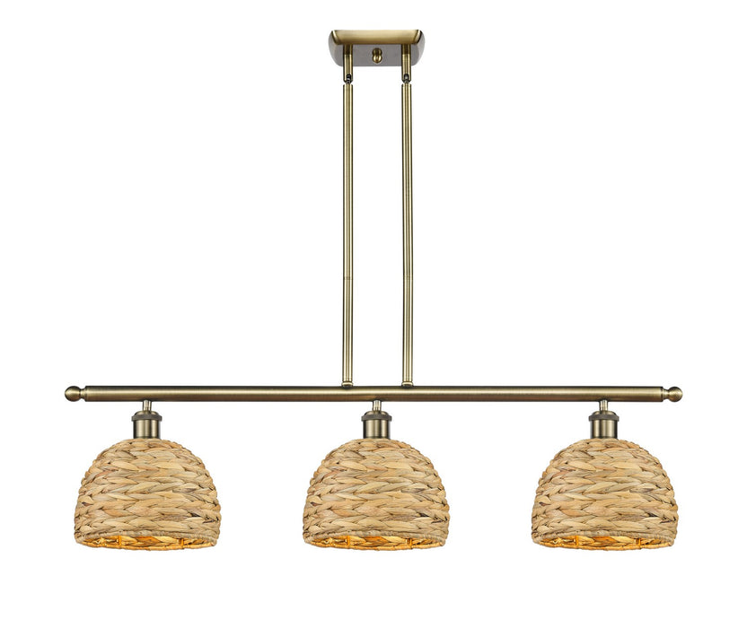 Innovations 516-3I-SG-RBD-8-NAT Three Light Pendant, Satin Gold