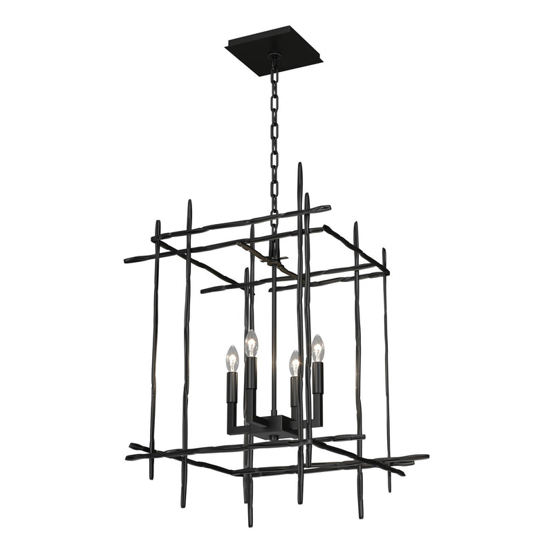 Hubbardton Forge 101316-SKT-89 Four Light Chandelier, Ink