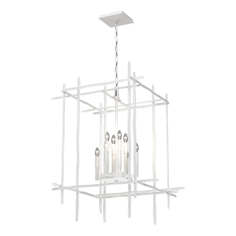 Hubbardton Forge 101317-SKT-02 Eight Light Chandelier, White