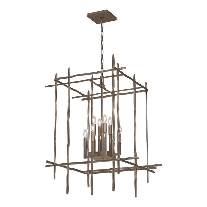 Hubbardton Forge 101317-SKT-05 Eight Light Chandelier, Bronze