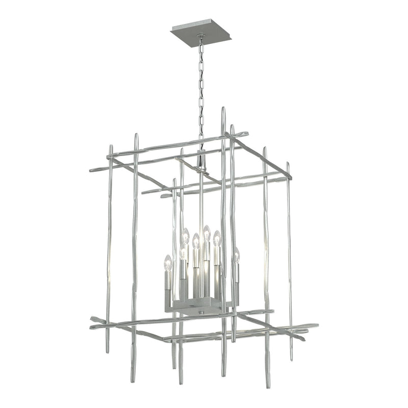 Hubbardton Forge 101317-SKT-82 Eight Light Chandelier, Vintage Platinum
