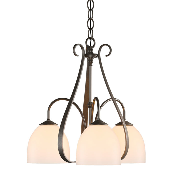 Hubbardton Forge 101441-SKT-05-GG0001 Three Light Chandelier, Bronze