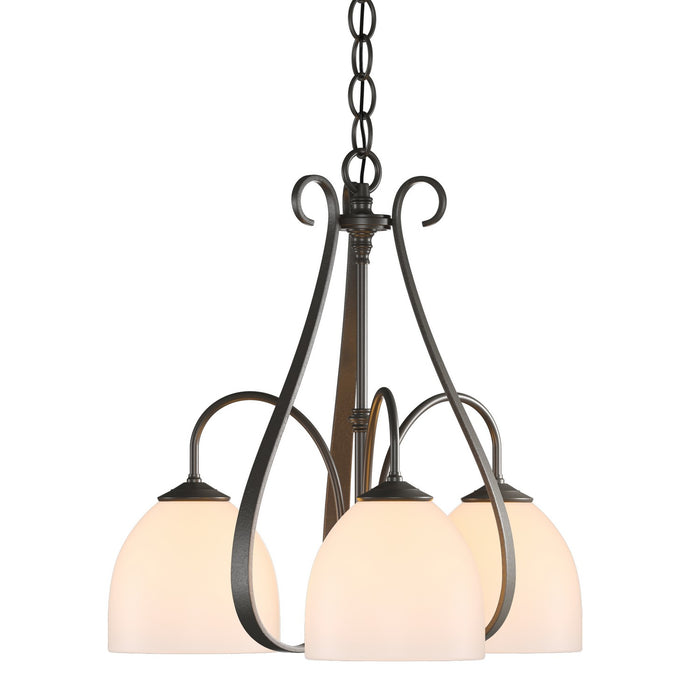 Hubbardton Forge 101441-SKT-07-GG0001 Three Light Chandelier, Dark Smoke