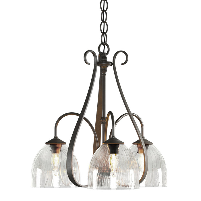 Hubbardton Forge 101441-SKT-07-LL0001 Three Light Chandelier, Dark Smoke